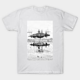 Retro airships black and white version T-Shirt